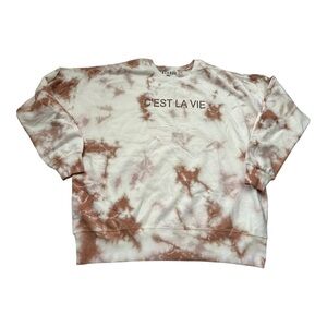 lacausa tie dye C'Est La Vie crewneck sweatshirt (F1)